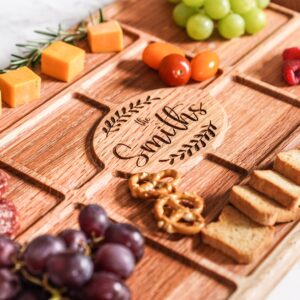 USA Made Personalized Charcuterie Board Engraved - Custom Charcuterie Board Personalized Cheese Board - Charcuterie Boards Personalized Large - Custom Charcuterie Boards Wood Engraved Charcuterie Set