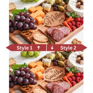 USA Made Personalized Charcuterie Board Engraved - Custom Charcuterie Board Personalized Cheese Board - Charcuterie Boards Personalized Large - Custom Charcuterie Boards Wood Engraved Charcuterie Set