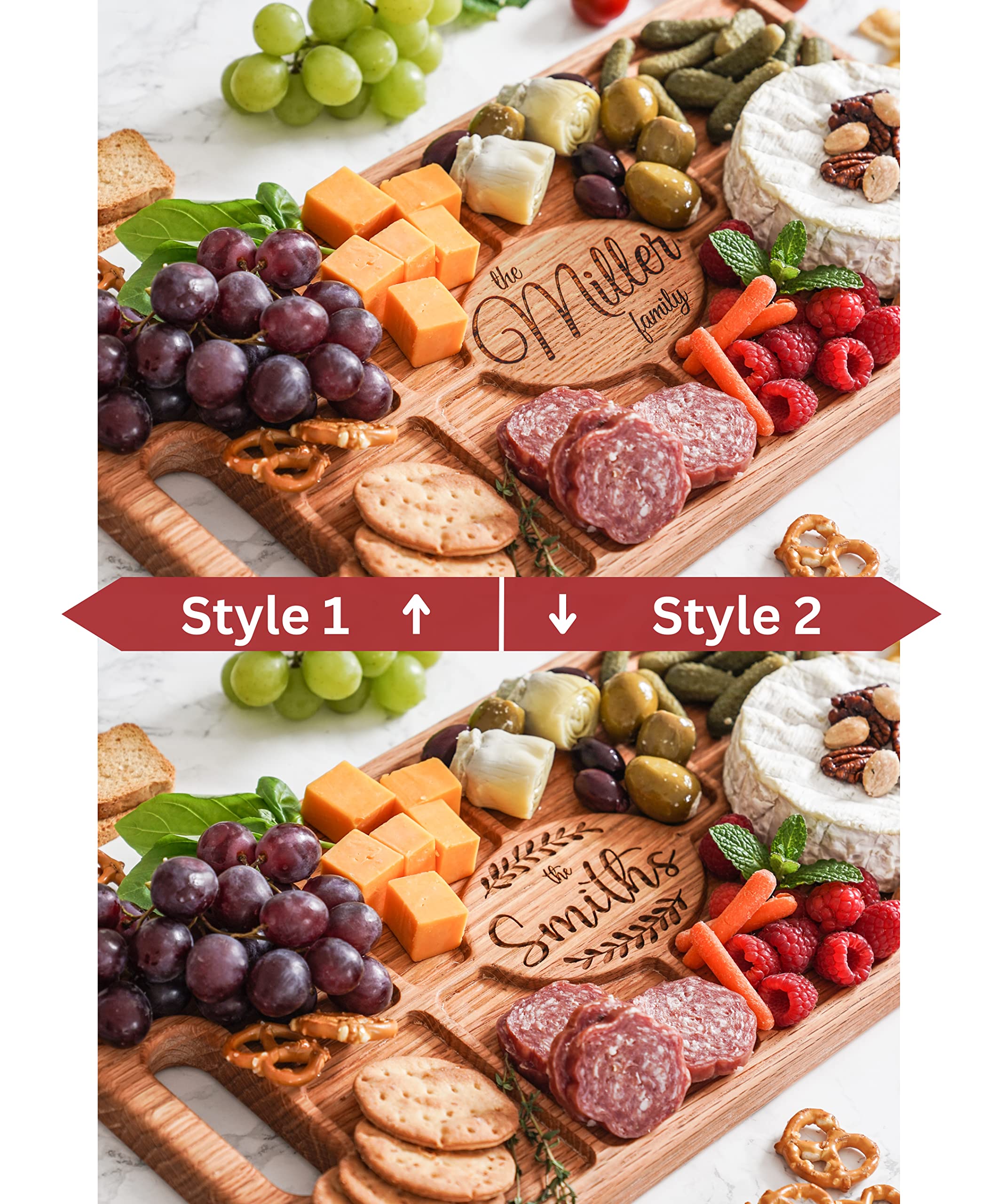 USA Made Personalized Charcuterie Board Engraved - Custom Charcuterie Board Personalized Cheese Board - Charcuterie Boards Personalized Large - Custom Charcuterie Boards Wood Engraved Charcuterie Set