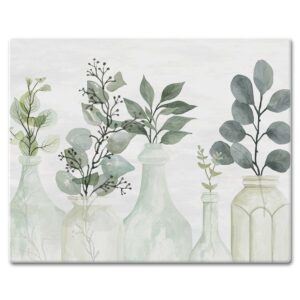 counterart "nature's greenery" 3mm heat tolerant tempered glass cutting board 15” x 12” manufactured in the usa dishwasher safe