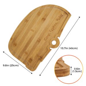 Camper Cutting Board-Large RV Cutting Board Camper Decor Camping Decor, Camper Must Haves Camping Gifts RV Decor Camping Decorations Bamboo Cutting Board Camping Cutting Board RV Gifts