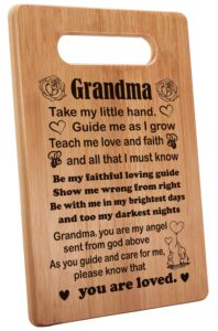 my-alvvays grandma gifts from grandchildren, nana gifts, gifts for grandmother, cutting board gift, 7"x11", double-sided use -073