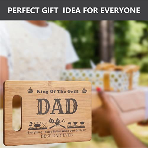 Grill Grilling Gifts for Dad, BBQ Cutting Board, King Of The Grill, Father's Day Gifts For Dad, Best Dad Ever Gift For Father