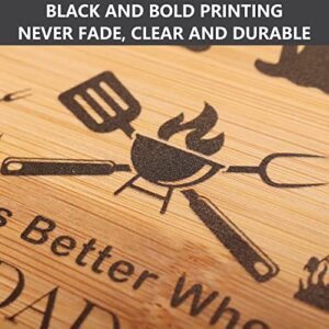 Grill Grilling Gifts for Dad, BBQ Cutting Board, King Of The Grill, Father's Day Gifts For Dad, Best Dad Ever Gift For Father