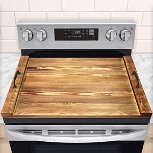 noodle board stove cover-wood stove top covers for electric stove and gas stove-wooden stovetop cover for counter space-stove burner covers-sink cover rv stove top cover