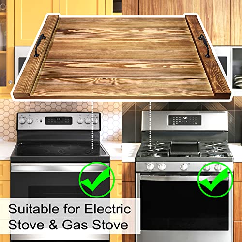 Noodle Board Stove Cover-Wood Stove Top Covers for Electric Stove and Gas Stove-Wooden Stovetop Cover for Counter Space-Stove Burner Covers-Sink Cover RV Stove Top Cover