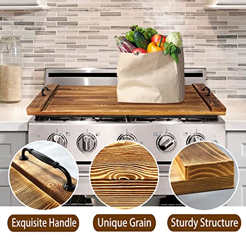 Noodle Board Stove Cover-Wood Stove Top Covers for Electric Stove and Gas Stove-Wooden Stovetop Cover for Counter Space-Stove Burner Covers-Sink Cover RV Stove Top Cover