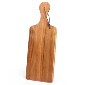 homexcel acacia wood cutting board for kitchen,cutting board with handle,chopping board 17"x6"for meat, cheese, bread, vegetables,fruits and more