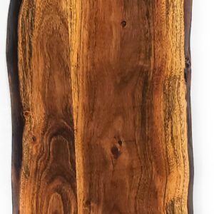 FEATHERLEE - Extra Large Premium Natural Live Edge Acacia Charcuterie Cheese Board Serving and Cutting Tray with Round Handle