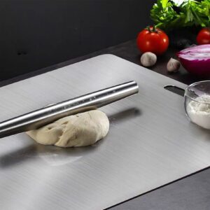 Atmama (Extra Large,23.6"Lx 19.3"W) 304 Stainless Steel Chopping Board, Cutting Board for Meat Vegetable Fruit Fish Cheese, Easy To Clean