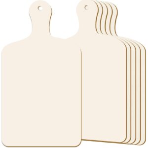 mini wooden cutting board small charcuterie boards for craft with handle unfinished diy cooking board for kitchen decor vegetable fruit supply(11.8 x 6.3 inch)