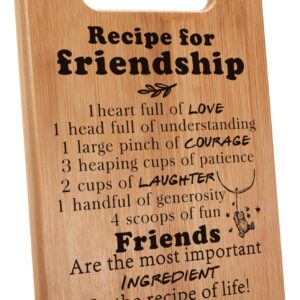 MY-ALVVAYS Friendship Gifts for Women Friends, Friend Gifts for Women Men, Friend Cutting Board Gift, 7"x11", Double-Sided Use -063