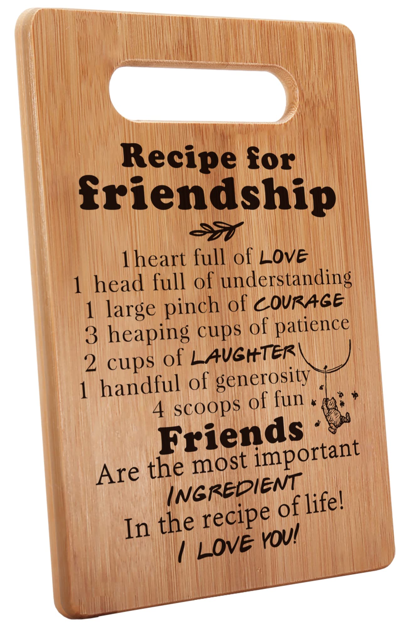 MY-ALVVAYS Friendship Gifts for Women Friends, Friend Gifts for Women Men, Friend Cutting Board Gift, 7"x11", Double-Sided Use -063