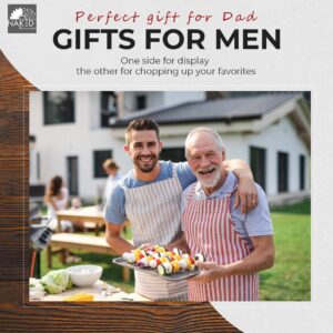 The Grillfather Cutting Board – Wooden Handmade Cutting Boards – BBQ Gifts for Men Who Like Grilling – Birthday, Christmas, or Fathers Day Gifts for Dad, Stepdad, Grandfather, or Bonus Dad