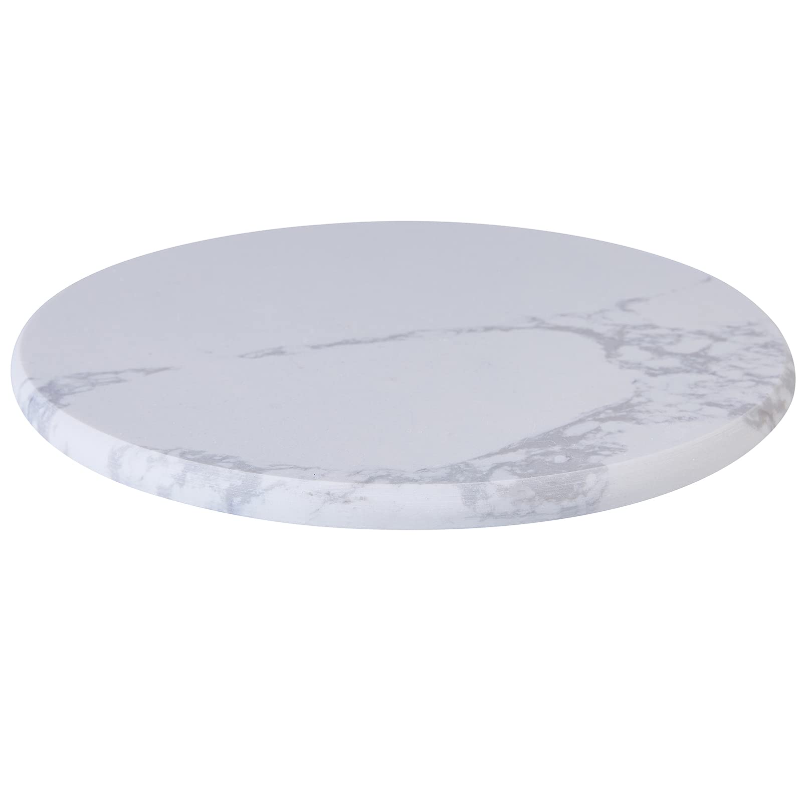 ACKEIVTO Round Marble Cutting Board Plates White 9.8IN Stone Tray Cheese Services Minimalist Round Marble Charcuteri