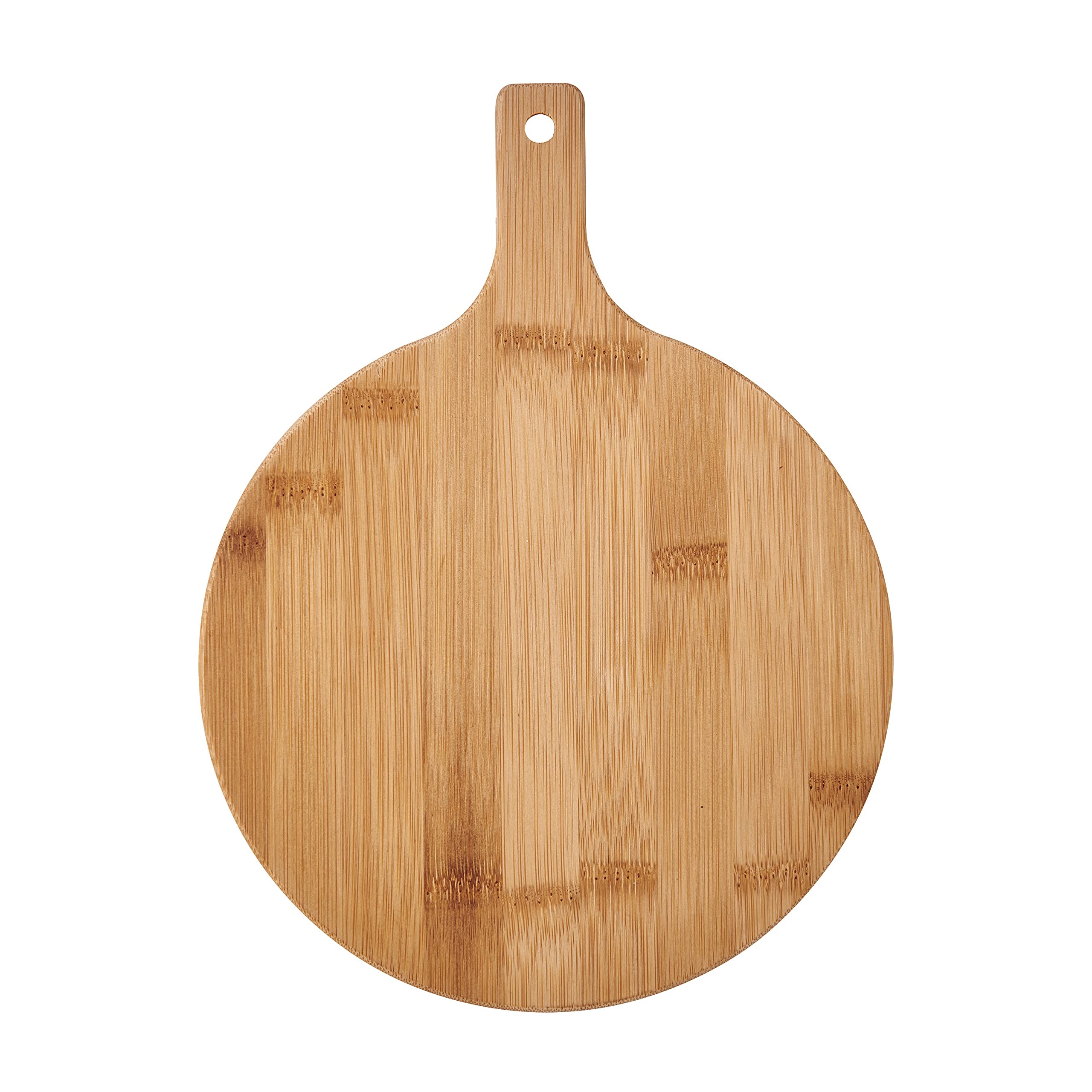 Farberware Round Paddle Board with Juice Groove, 7.5x10 Inch, Bamboo