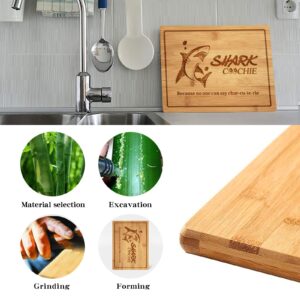 Shark Coochie Charcuterie Board/Personalized Shark Cutting Board/Bamboo Chopping Board/Meats and Cheeses Serving Boards,Because No One Can Say Charcuterie Board,Gift for Mom (Board D, 13''×9.5'')
