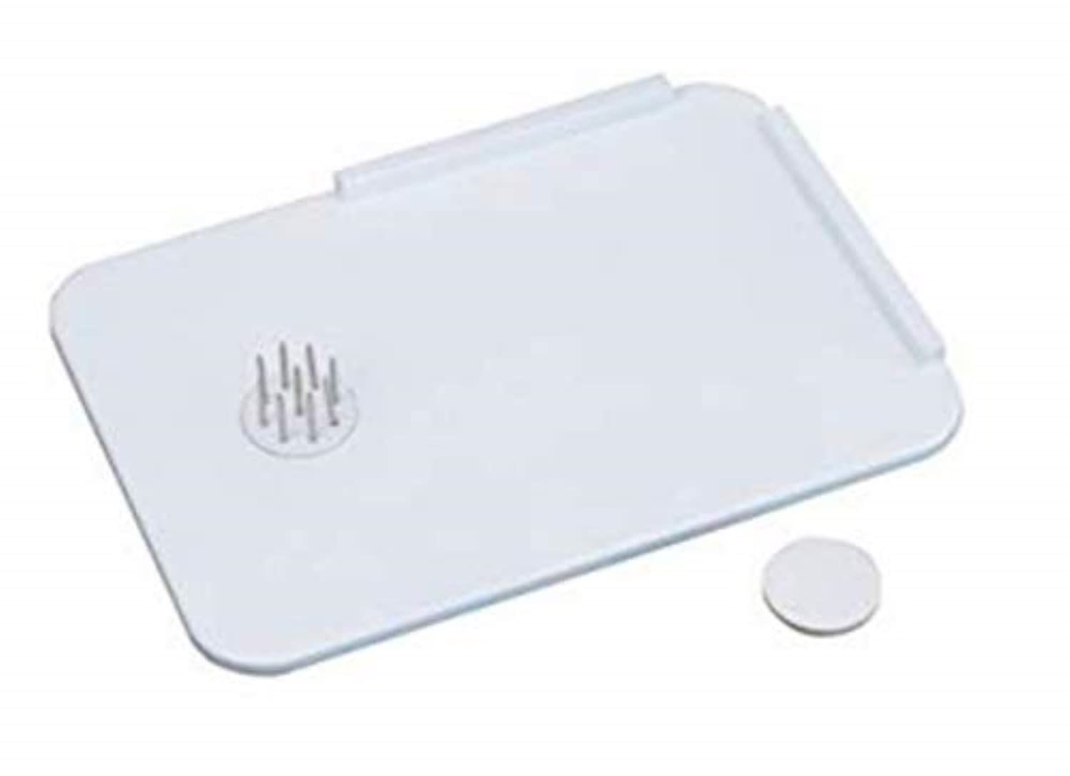 Homecraft Plastic Spread Board with Spikes, Food Tray with L Shaped Corner and Optional Stainless Steel Spikes Hold Food in Place While Cutting and Spreading, Kitchen Aid for Limited Use of One Hand