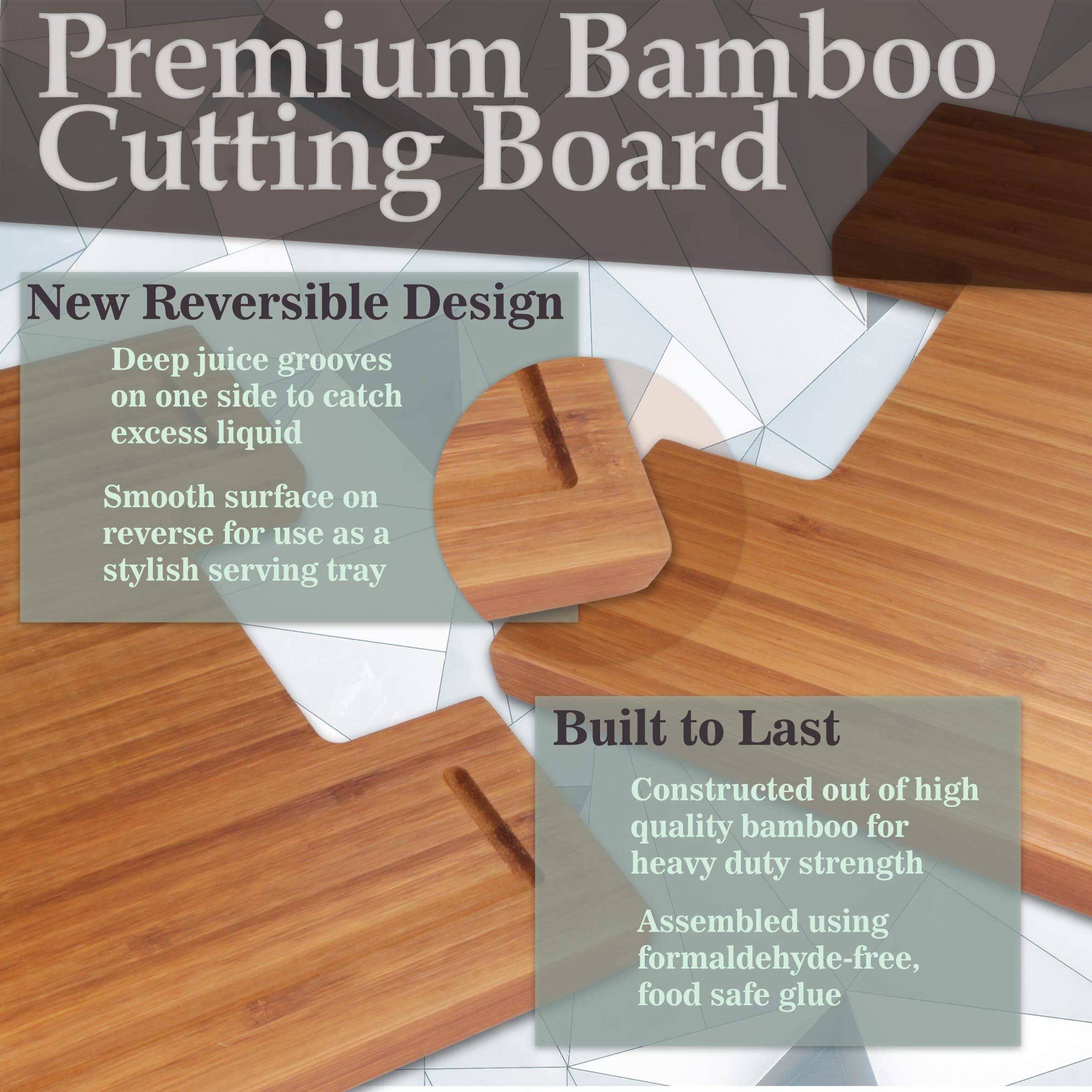 BambooMN Bamboo Griddle Cover/Cutting Board for Viking Cooktops, New Vertical Cut, Small (10.25"x19.8"x0.75")