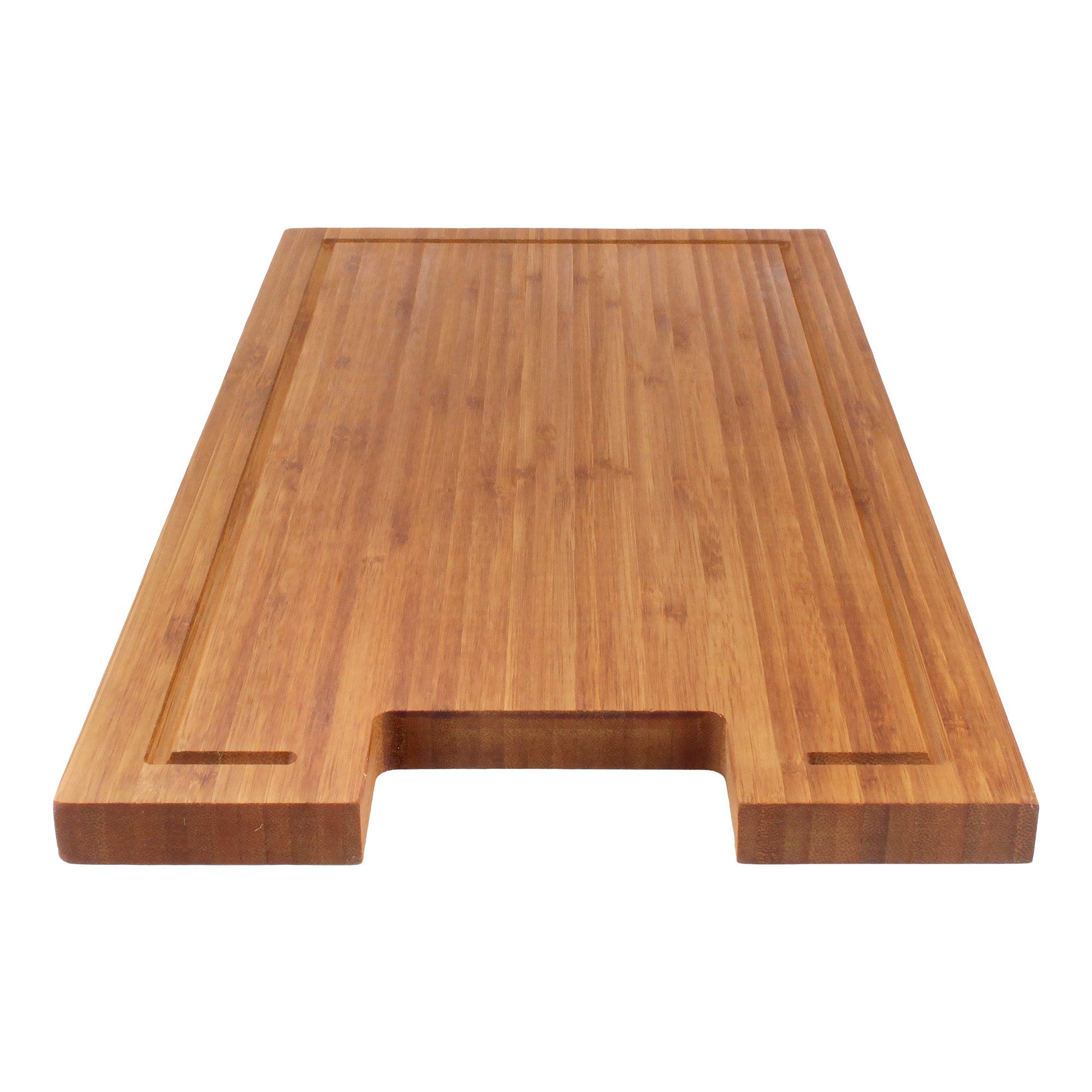 BambooMN Bamboo Griddle Cover/Cutting Board for Viking Cooktops, New Vertical Cut, Small (10.25"x19.8"x0.75")