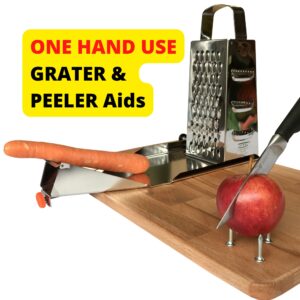 Adaptive One-Handed Cutting Board | Adaptive Kitchen Equipment/Gadget | Food Preparation Set for People with Disabilities Cook-Helper