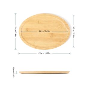 HAWOK 2-1 Bamboo Tray/Plate/Cutting Board set……