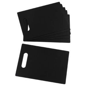 Begale 6-Piece Small Plastic Cutting Board for Kitchen, Multi Purpose Chopping Board, Black