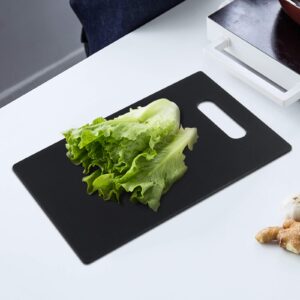 Begale 6-Piece Small Plastic Cutting Board for Kitchen, Multi Purpose Chopping Board, Black