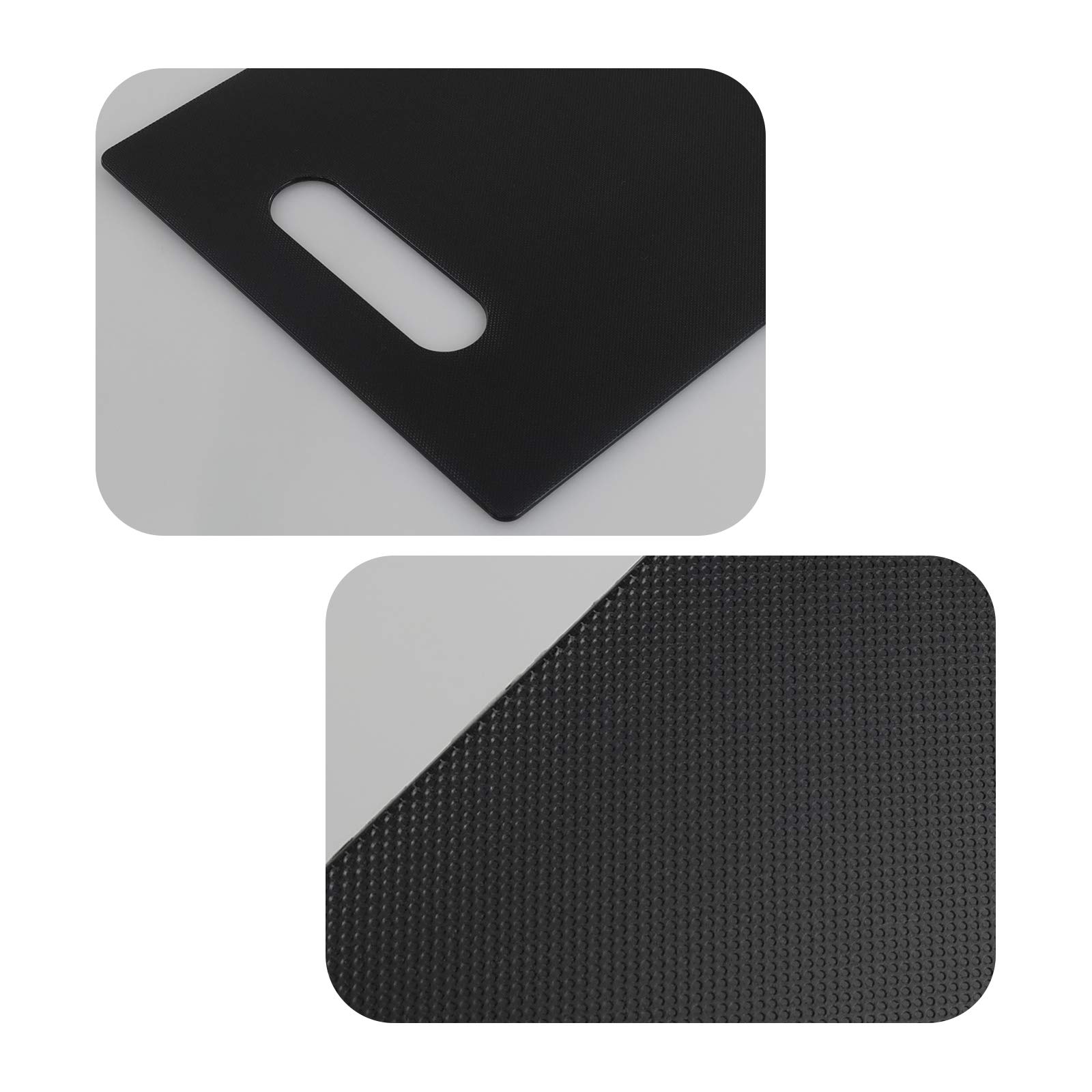 Begale 6-Piece Small Plastic Cutting Board for Kitchen, Multi Purpose Chopping Board, Black