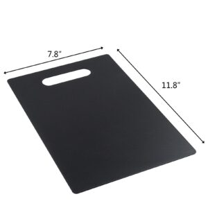 Begale 6-Piece Small Plastic Cutting Board for Kitchen, Multi Purpose Chopping Board, Black