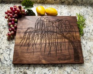 personalized cutting board -willow tree - perfect for 9 year anniversary gift