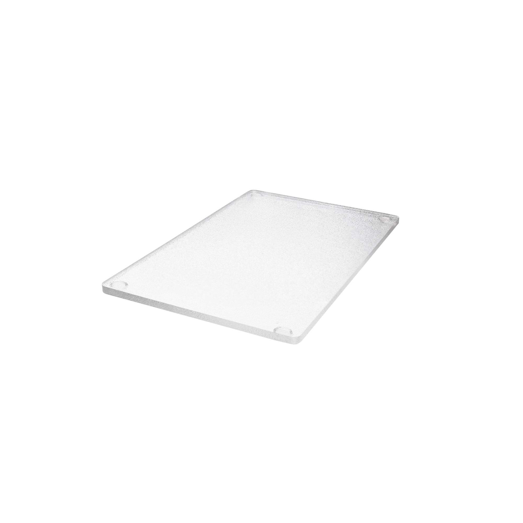 Thirteen Chefs Small Acrylic Cutting Board, 10x6 Inch with Rubber Feet, Clear - Dishwasher Safe and BPA Free