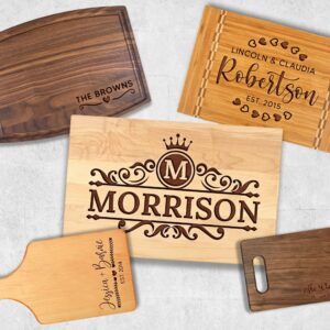 Custom Cutting Boards Wood Engraved Housewarming Gift Personalized Mr Mrs Cutting Board Engraved Cutting Board