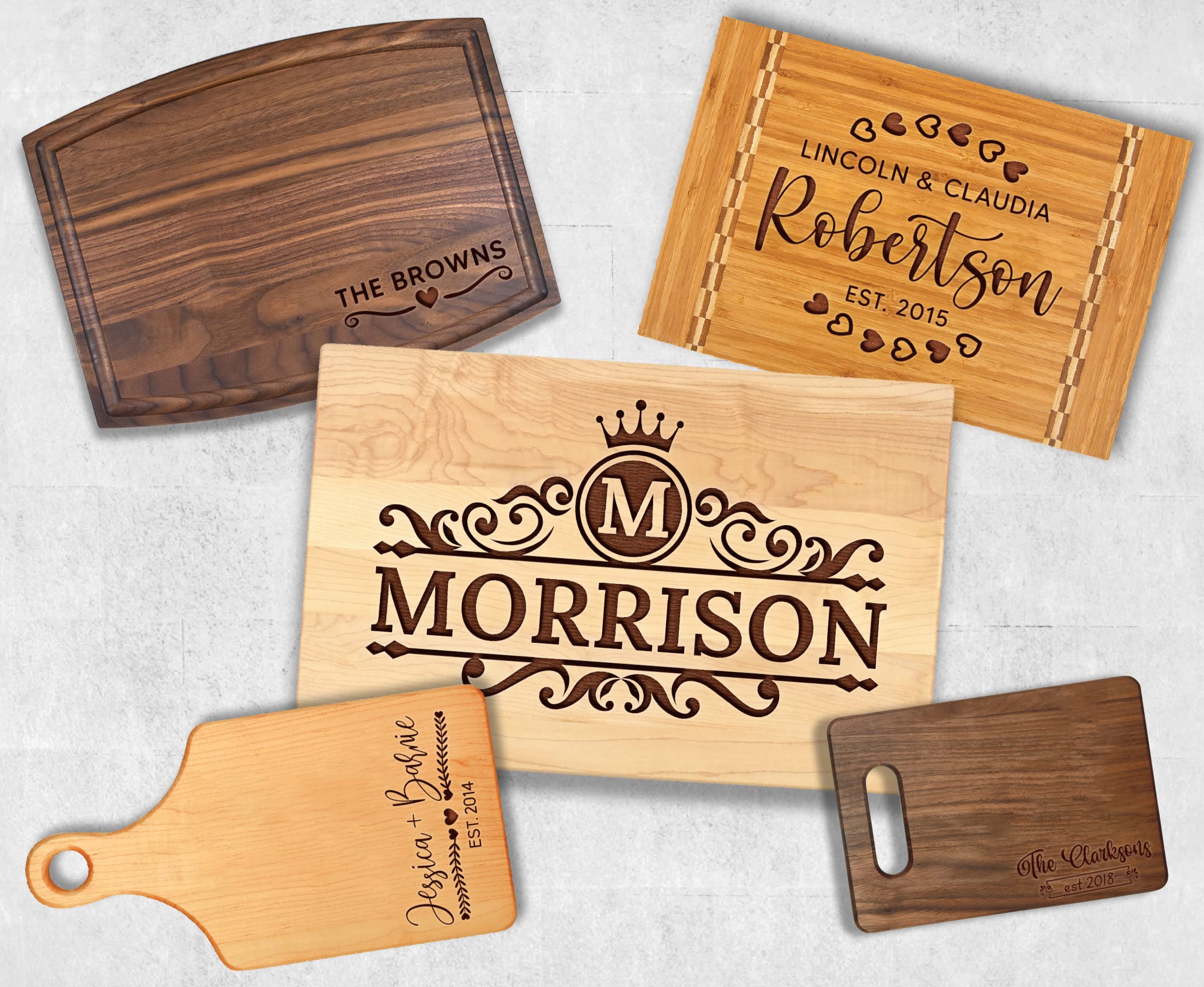 Custom Cutting Boards Wood Engraved Housewarming Gift Personalized Mr Mrs Cutting Board Engraved Cutting Board