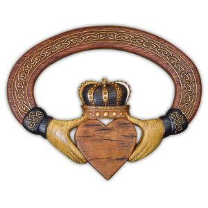 abbey gift press claddagh wall hanging and card, brown (54999t)