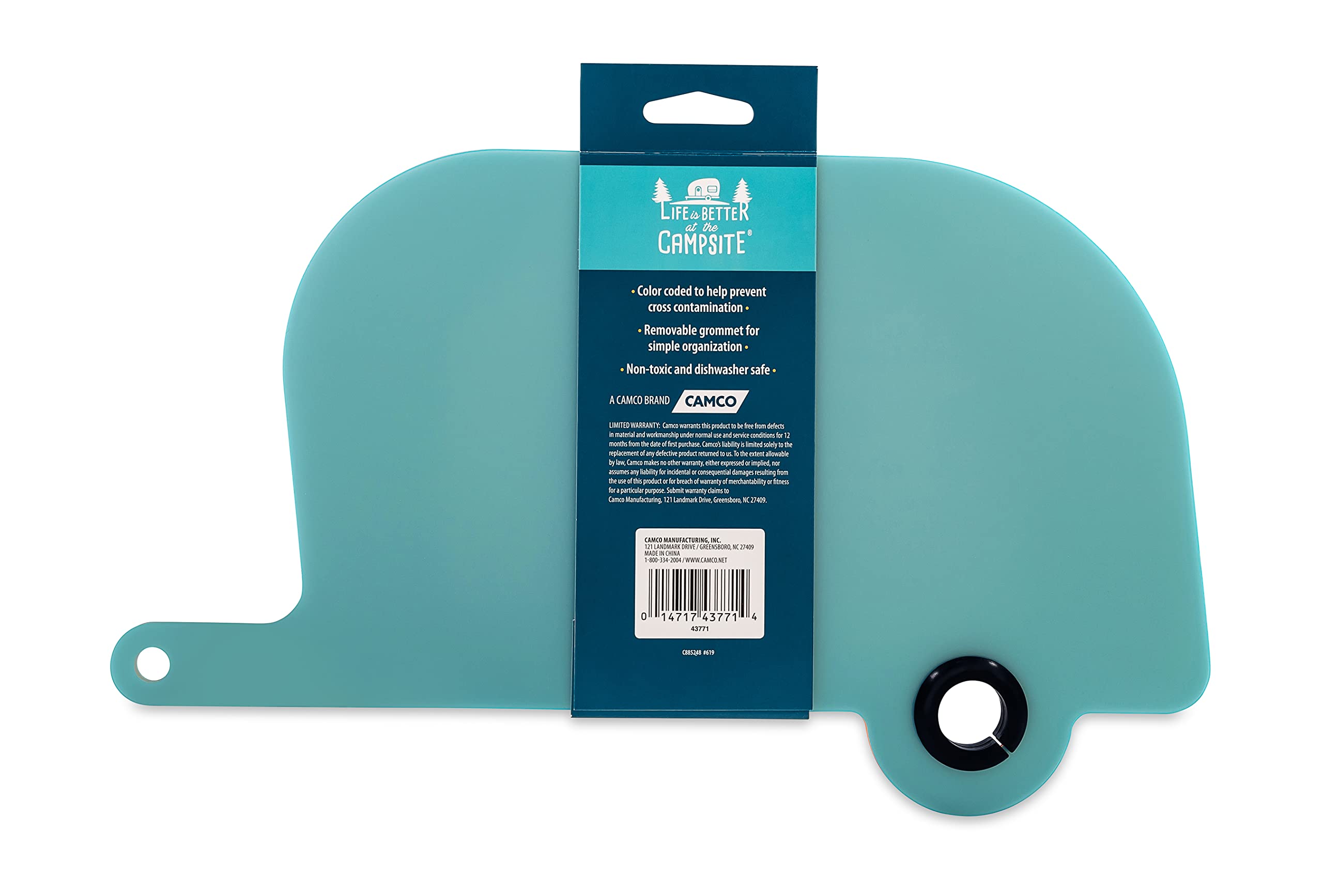 Camco Life is Better at The Campsite Flexible RV Shaped Cutting Mat Set - Prevents Food Cross Contamination with (3) Color Coded Cutting Mats - Dishwasher Safe (43771)