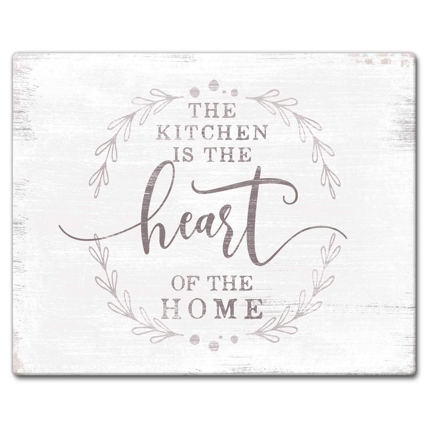 CounterArt Heart Of The Home 3mm Heat Tolerant Tempered Glass Cutting Board 15” x 12” Manufactured in the USA Dishwasher Safe