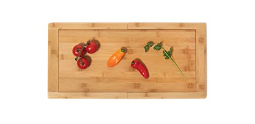 Lipper International 8841 Bamboo Wood Over-the-Sink Expandable Cutting Board, 34" x 11 1/2" x 3/4"