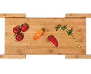 Lipper International 8841 Bamboo Wood Over-the-Sink Expandable Cutting Board, 34" x 11 1/2" x 3/4"