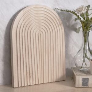 mallyu decorative wooden serving tray cutting board arch shape grooved multi-functional platter fashion for charcuterie home kitchen shelf decor beading jewelry making organizer diy plate wedding gift