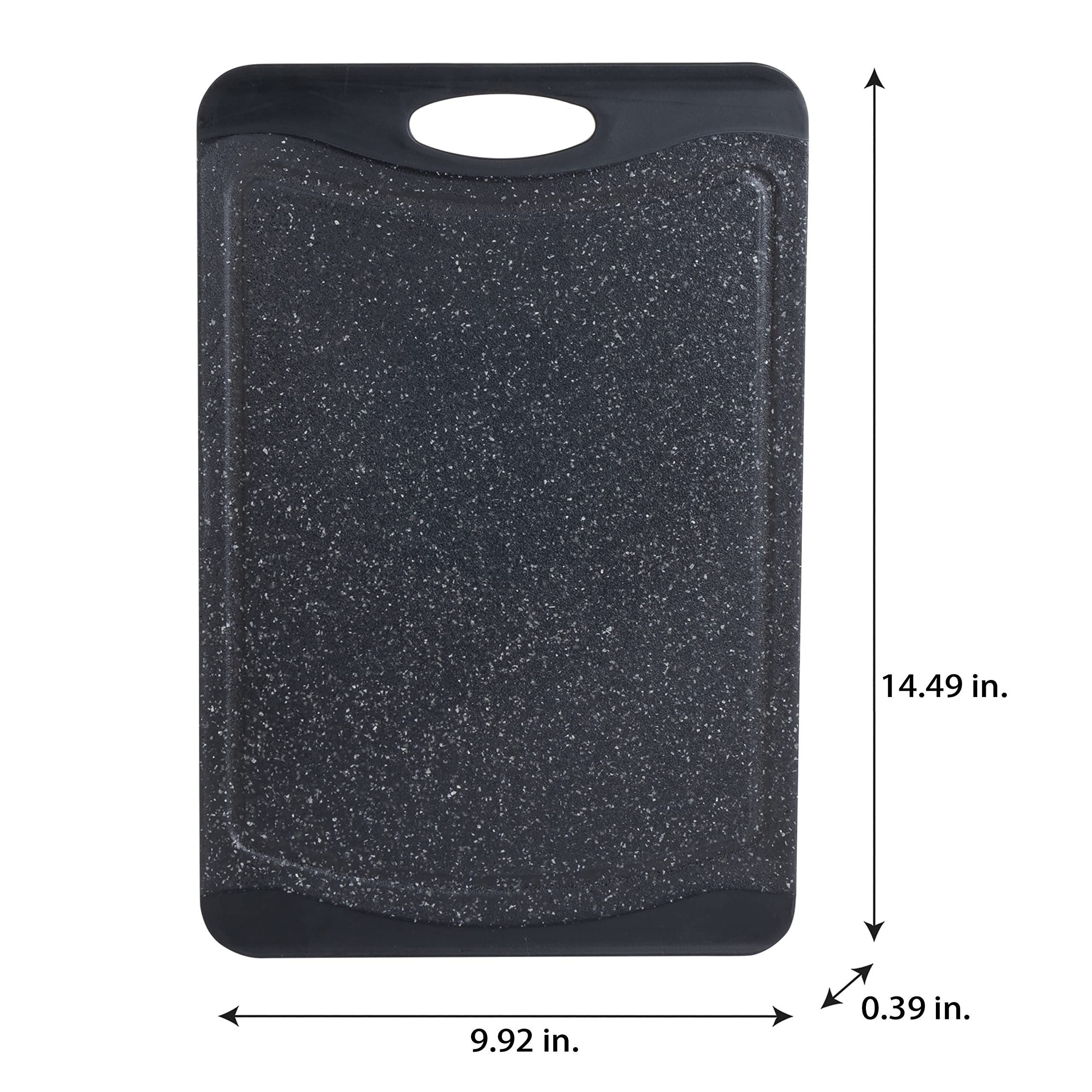 Kitchen Details Large Granite Look Cutting Board, Black