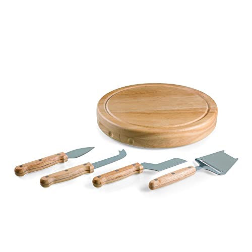 PICNIC TIME NCAA TCU Horned Frogs Circo Cheese Board and Knife Set - Charcuterie Board Set - Wood Cutting Board