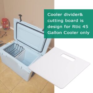 Cooler Divider/Cutting Board Compatible with Rtic 45 Gallon Coolers，Cooler Accessories，White