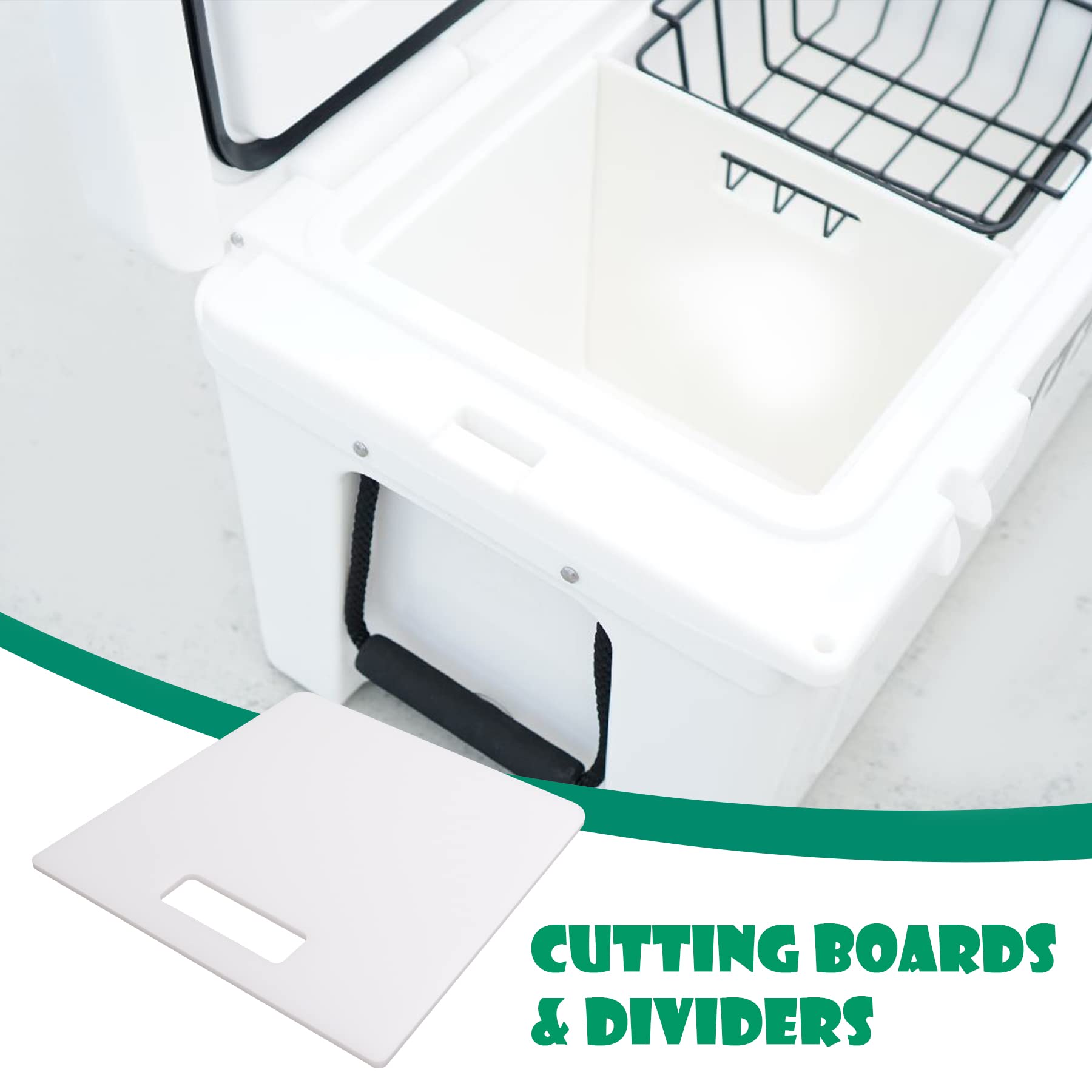 Cooler Divider/Cutting Board Compatible with Rtic 45 Gallon Coolers，Cooler Accessories，White