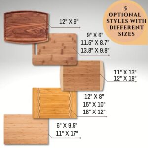 Personalized Cutting Board, 11 Designs & 5 Wood Styles Cutting Board - Wedding Gifts for the Couples, Housewarming Gifts, Christmas Gift for Parents and Grandma