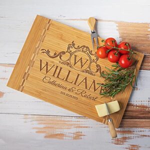 Personalized Cutting Board, 11 Designs & 5 Wood Styles Cutting Board - Wedding Gifts for the Couples, Housewarming Gifts, Christmas Gift for Parents and Grandma