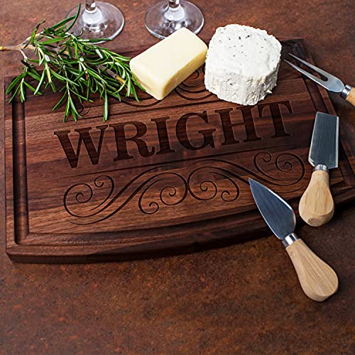 Personalized Cutting Board, 11 Designs & 5 Wood Styles Cutting Board - Wedding Gifts for the Couples, Housewarming Gifts, Christmas Gift for Parents and Grandma