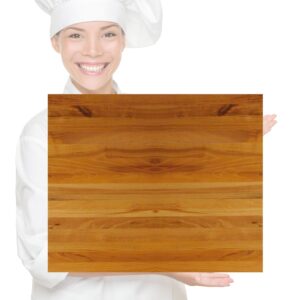 tablecraft products cbw1830175 wood cutting board, 18" x 30" x 1.75" butcher's block,brown, xx-large