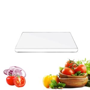 acrylic anti-slip transparent cutting board, 15.7"x11.8" clear acrylic cutting board with lip, kitchen cutting boards for countertop, clear non slip cutting board for home restaurant kitchen