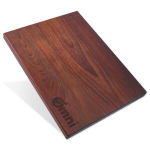 omni cherry maple cutting board | strong & durable wood cutting board for kitchen | chopping board suitable for meat, vegetables, cheese and more | made in the usa, butcher block- 9 x 12 x .75 inches